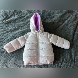 Carters puffer coat with fleece lining EUC